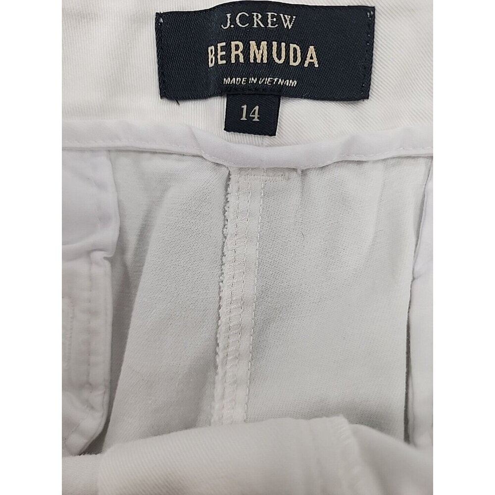 J. Crew Shorts Bermuda White Classic Hight Rise 9.5" Inseam Women's 14 - Picture 3 of 4